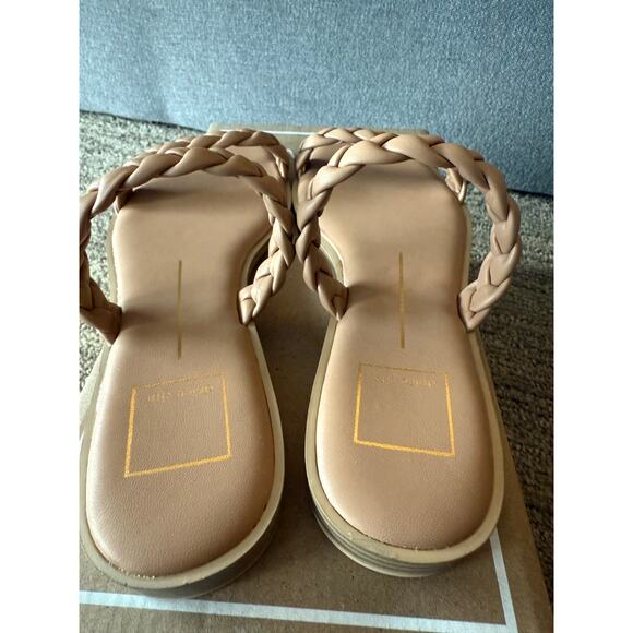 New Dolce Vita Café Stella Inore Strappy Sandal size 7.5  Nude Color Braiding - Picture 5 of 7